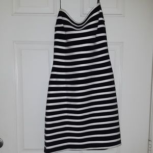 Tadashi Black and white strapless dress